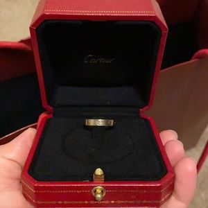 Cartier wedding band! White gold! Size 52/size 6